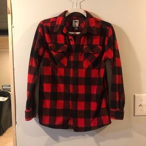 Old navy checked boy fleece size Large
